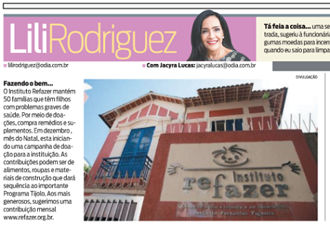 Lili Rodriguez – Instituto Refazer no O DIA